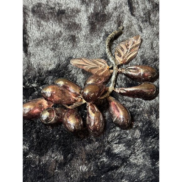 Vintage Murano Glass Grapes Cluster Table Decor Purple - Picture 2 of 7